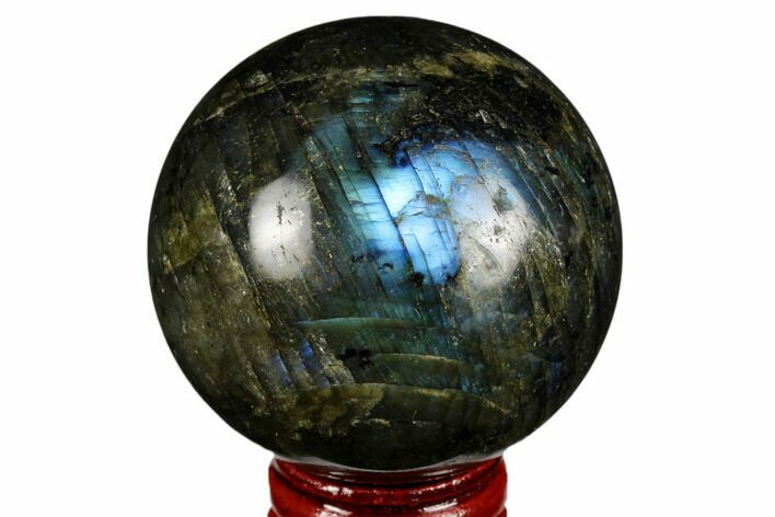 Flashy, Polished Labradorite Sphere - Great Color Play #180625